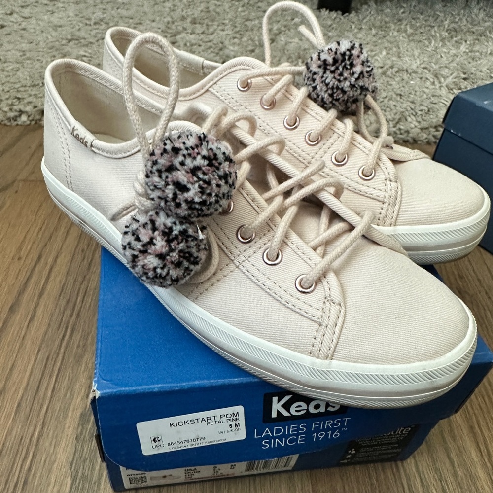 Keds Kickstart Pom Pom Light Pink size 5